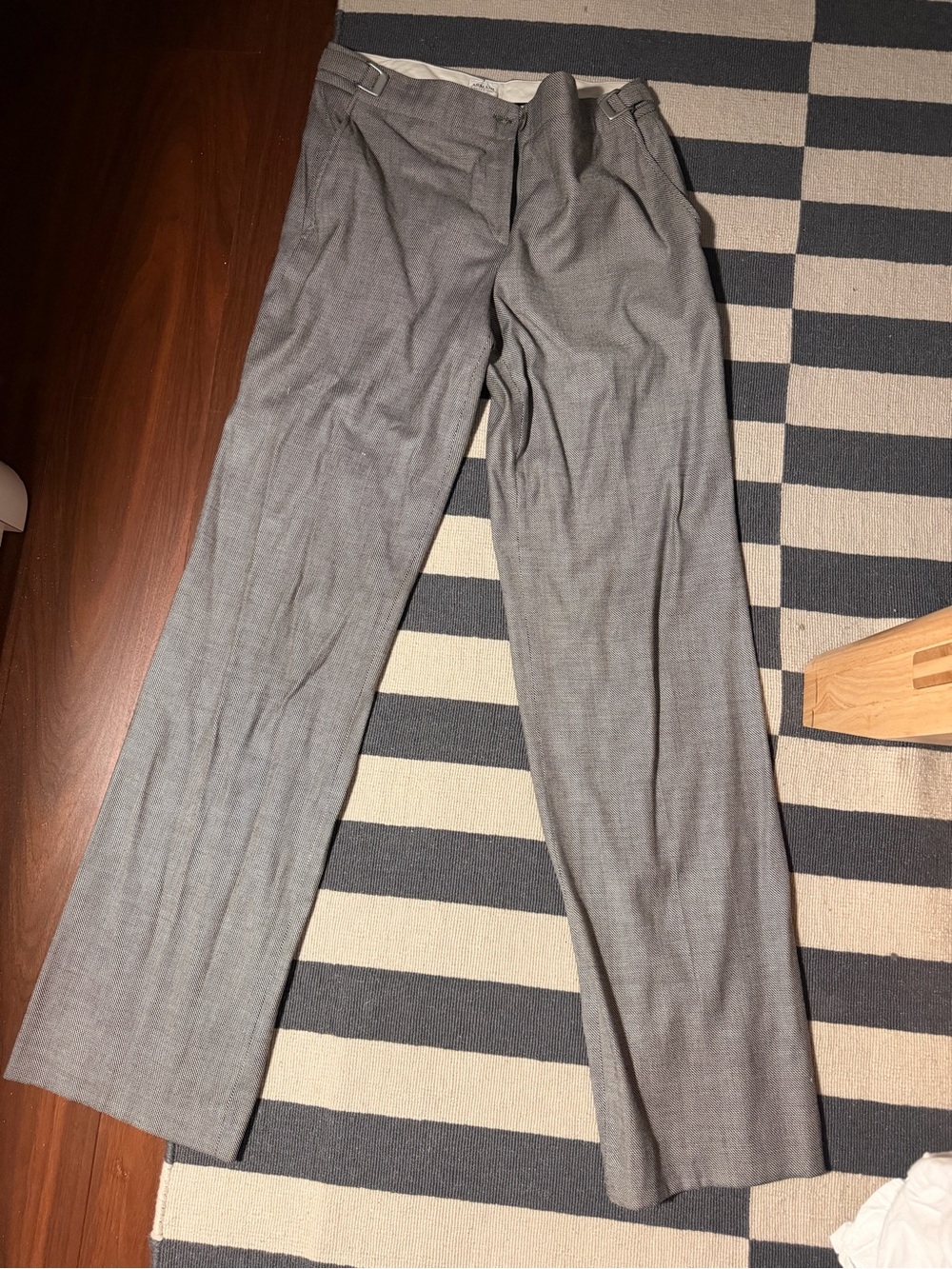 Armani Collezioni Gray Tailored Trousers Side Adjusters IT 40 US 4